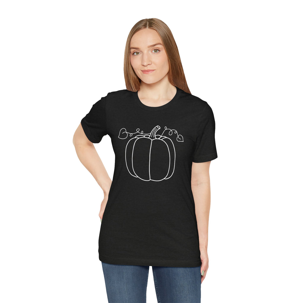 Unisex - Minimal Pumpkin Halloween Tee