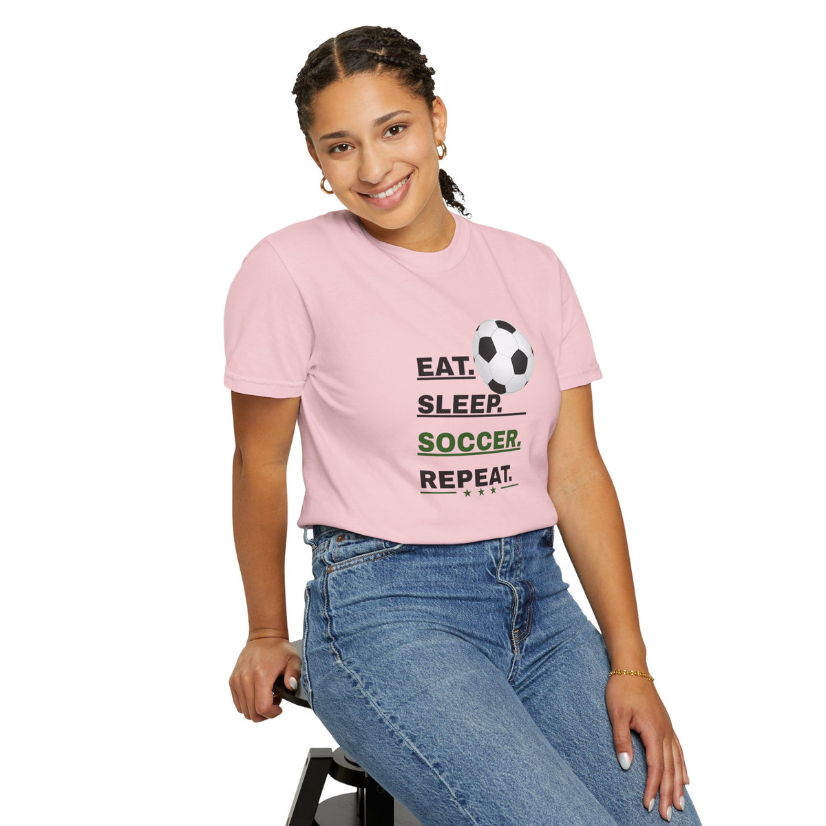 Unisex - Eat Sleep Soccer Repeat Tee