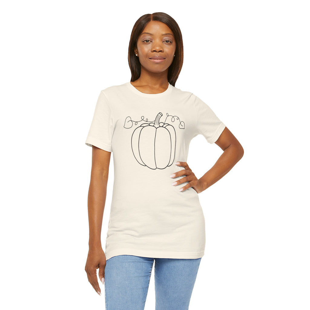 Unisex - Minimal Pumpkin Halloween Tee