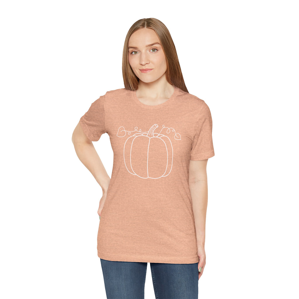 Unisex - Minimal Pumpkin Halloween Tee