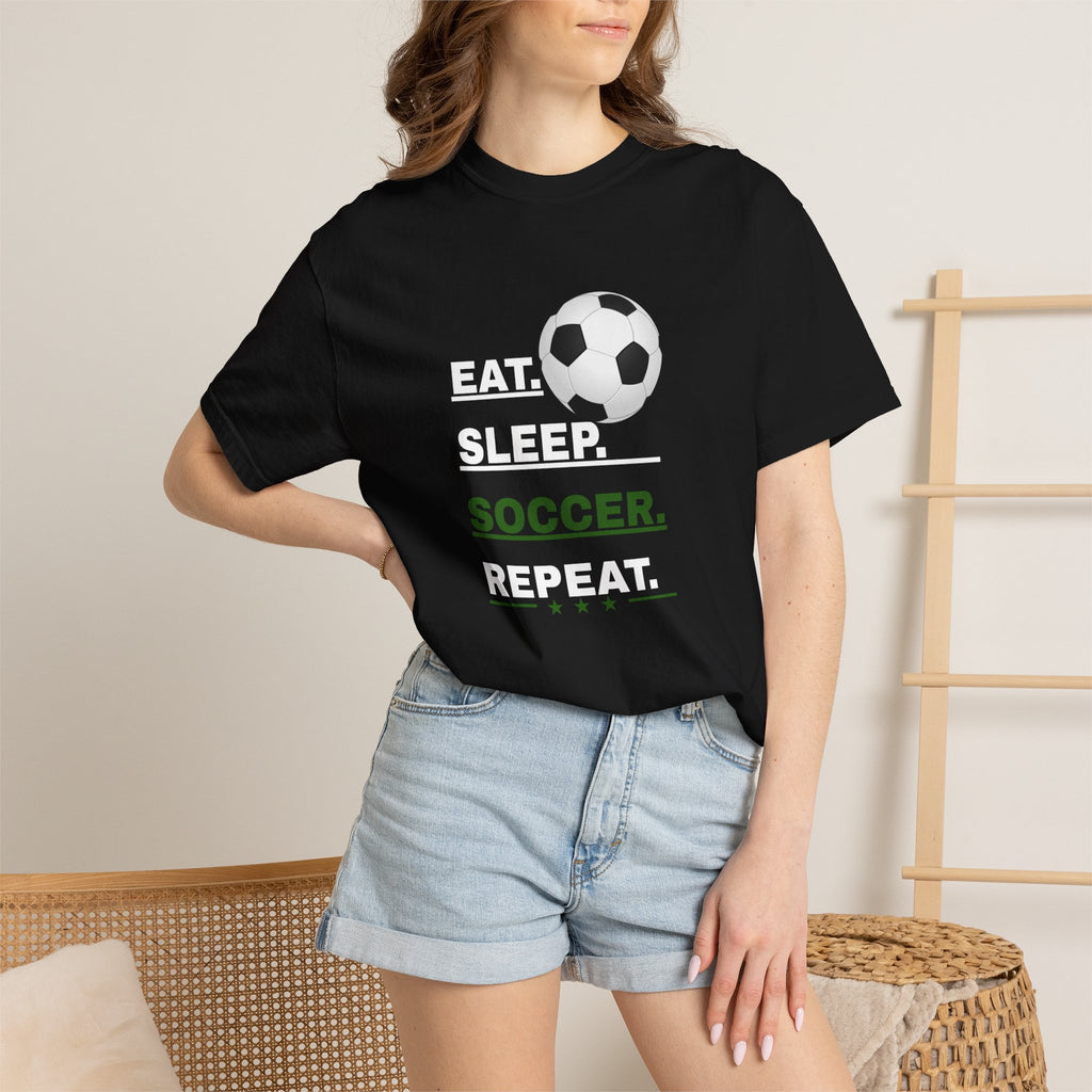 Unisex - Eat Sleep Soccer Repeat Tee