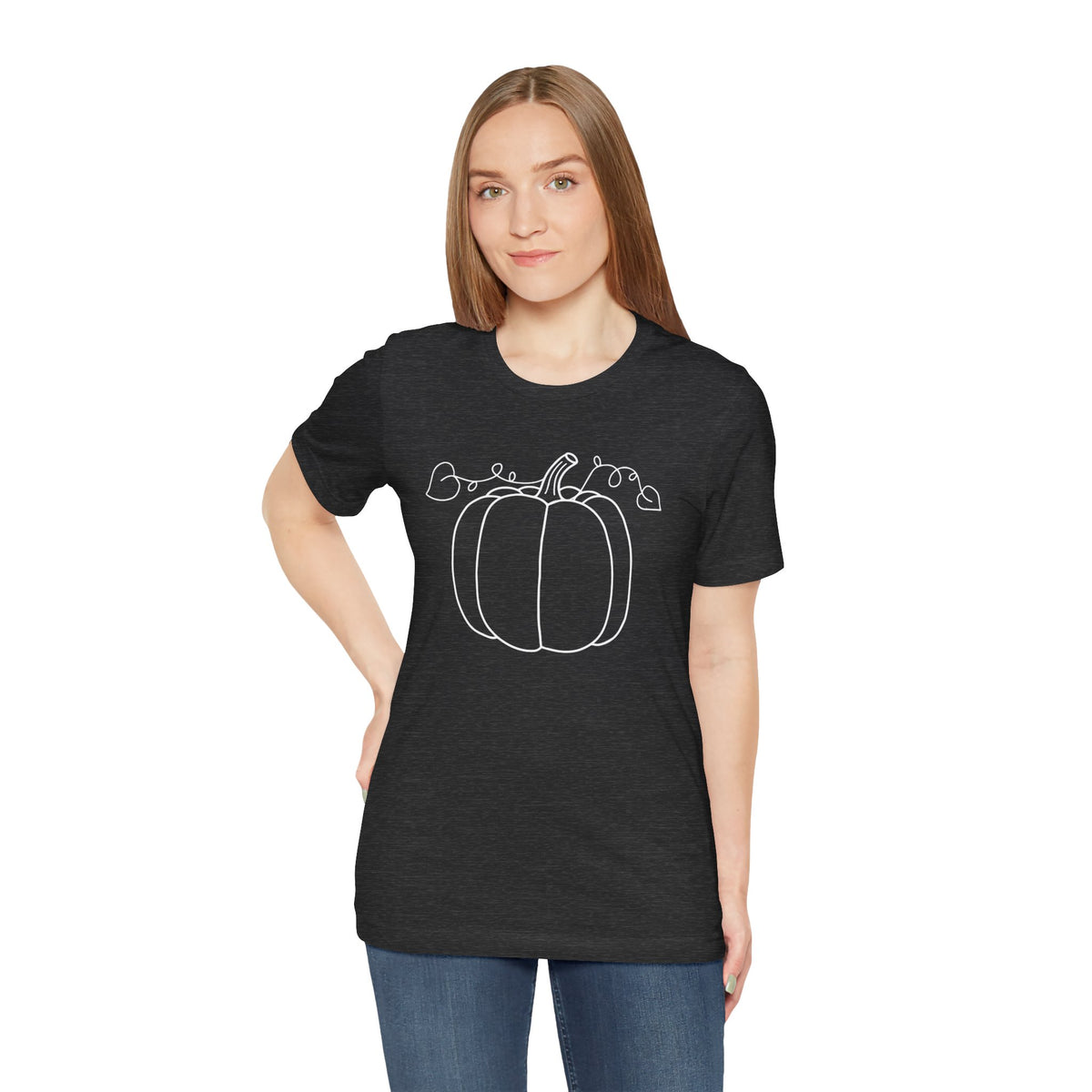 Unisex - Minimal Pumpkin Halloween Tee