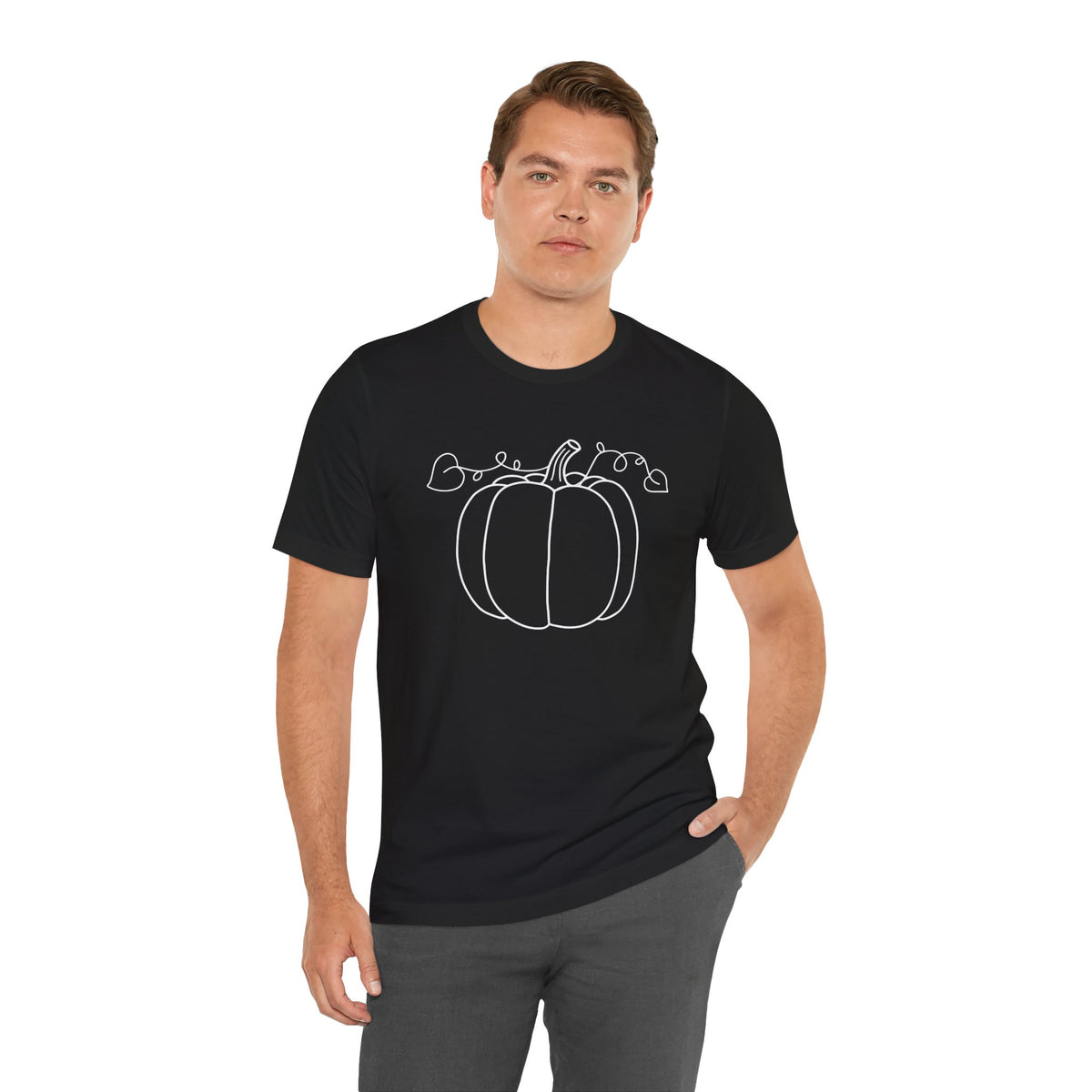 Unisex - Minimal Pumpkin Halloween Tee