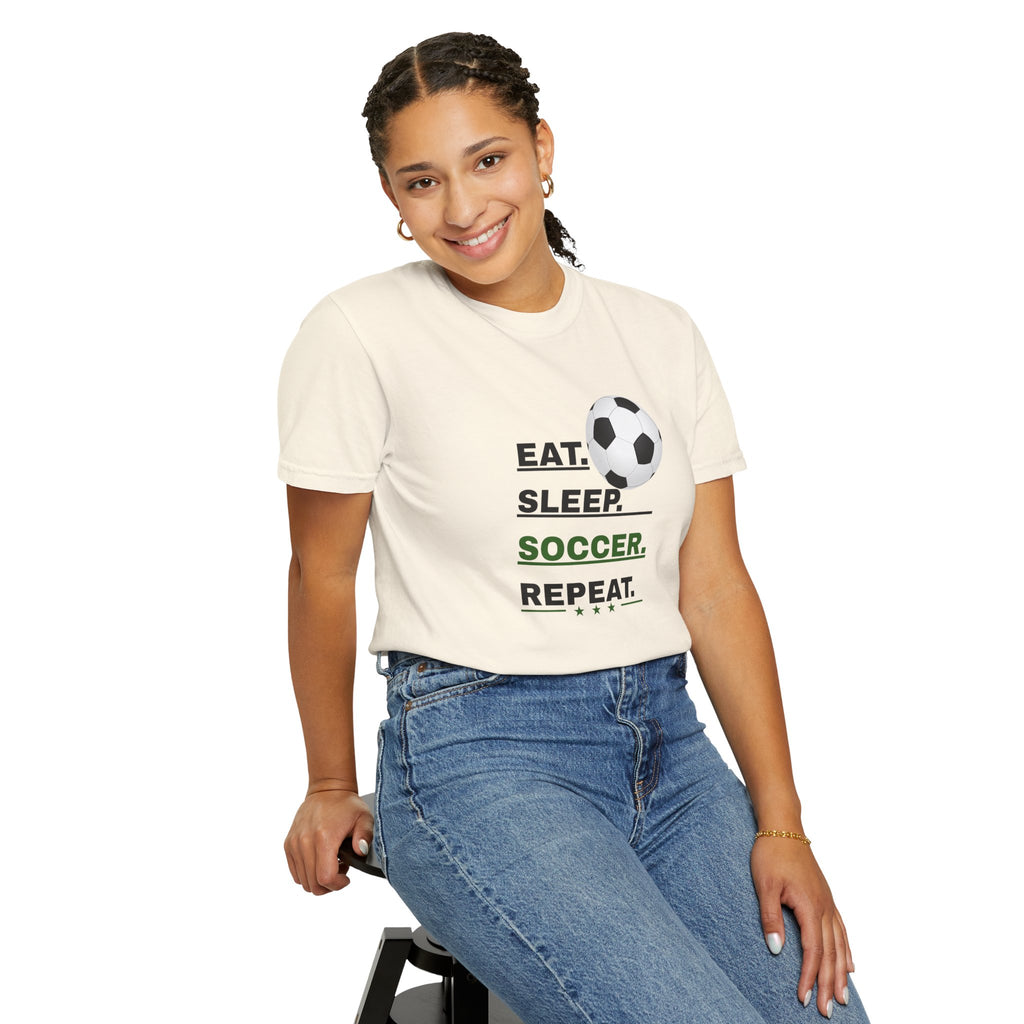 Unisex - Eat Sleep Soccer Repeat Tee