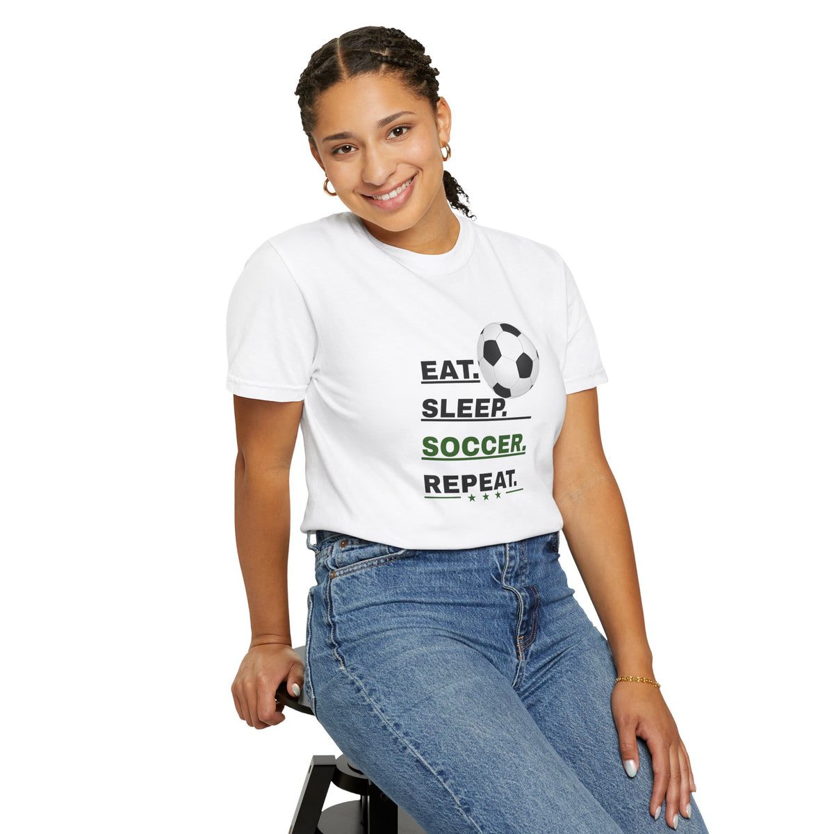 Unisex - Eat Sleep Soccer Repeat Tee