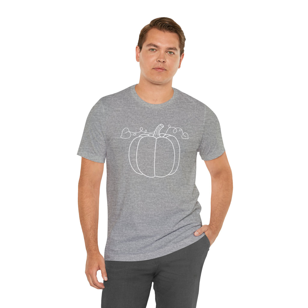 Unisex - Minimal Pumpkin Halloween Tee