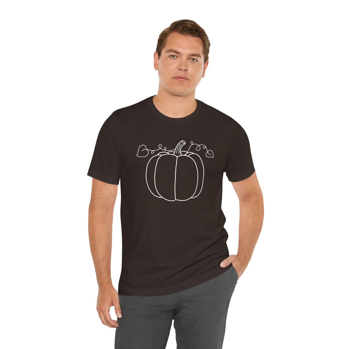Unisex - Minimal Pumpkin Halloween Tee