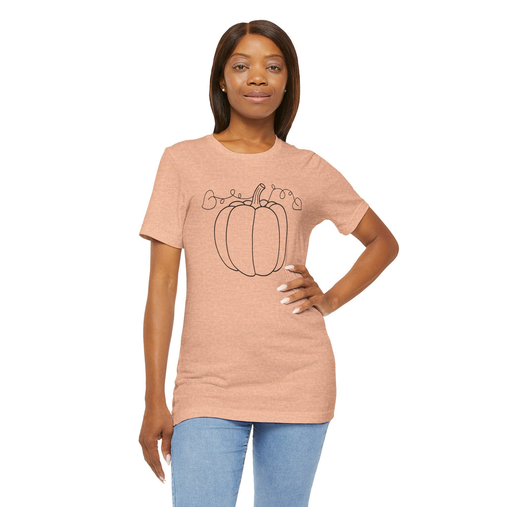 Unisex - Minimal Pumpkin Halloween Tee