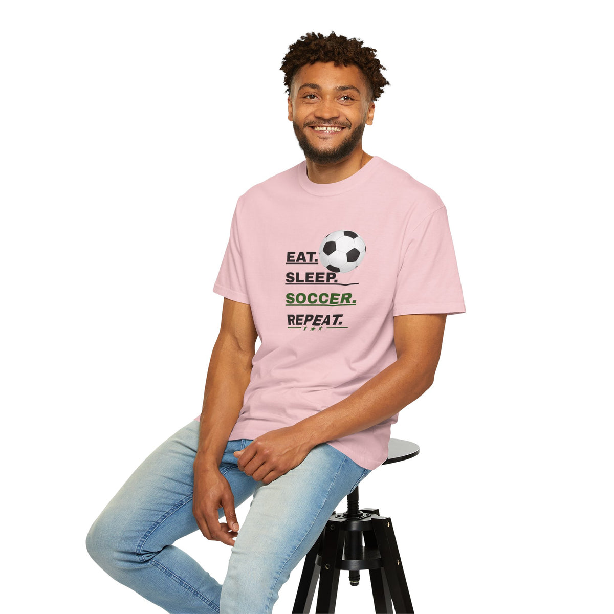Unisex - Eat Sleep Soccer Repeat Tee