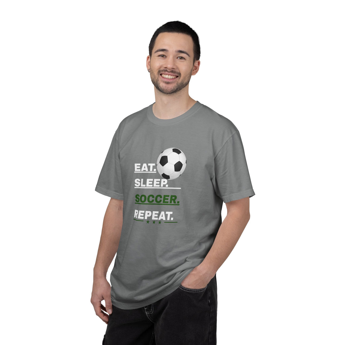 Unisex - Eat Sleep Soccer Repeat Tee