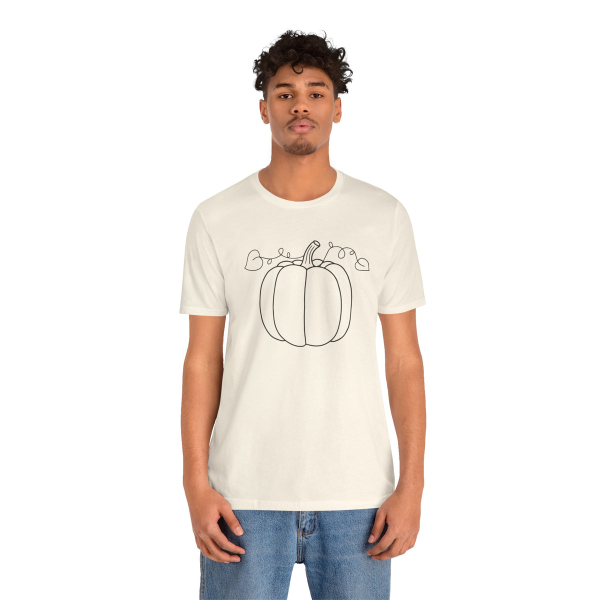 Unisex - Minimal Pumpkin Halloween Tee